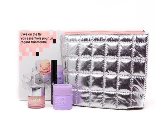 Clinique eyes on the fly all about eyes 15 ml Set inklusive Kulturbeutel