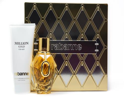 Paco Rabanne Lady Million Gold Eau de Parfum Spray 50ml Bodylotion 100 ml im Set