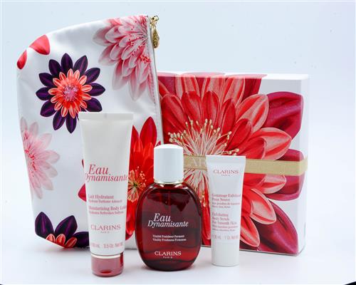 CLARINS Eau Dynamisante EdT 100 ml BL 100 ml Body Scrub 30 ml im Set