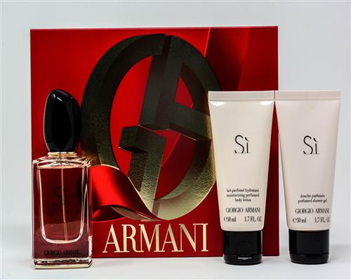 Giorgio Armani Si  EdP 50 ml Bodylotion 50 ml Duschgel 50 ml Set